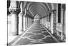 Italy, Venice. Columns at Doge's Palace-Dennis Flaherty-Stretched Canvas