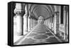 Italy, Venice. Columns at Doge's Palace-Dennis Flaherty-Framed Stretched Canvas