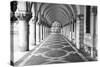 Italy, Venice. Columns at Doge's Palace-Dennis Flaherty-Stretched Canvas