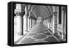 Italy, Venice. Columns at Doge's Palace-Dennis Flaherty-Framed Stretched Canvas