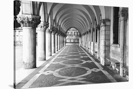 Italy, Venice. Columns at Doge's Palace-Dennis Flaherty-Stretched Canvas