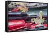 Italy, Venice. Detail of a very ornate gondola boat.-Julie Eggers-Framed Stretched Canvas