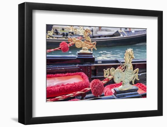 Italy, Venice. Detail of a very ornate gondola boat.-Julie Eggers-Framed Photographic Print