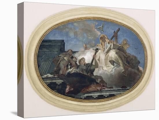 Italy, Venice, Dome of Church of Pieta or St Mary of Visitation, Theological Virtues-Giambattista Tiepolo-Stretched Canvas