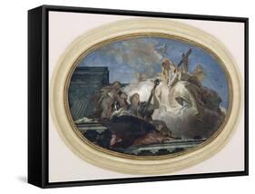 Italy, Venice, Dome of Church of Pieta or St Mary of Visitation, Theological Virtues-Giambattista Tiepolo-Framed Stretched Canvas