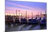 Italy, Venice. Gondolas Moored on Riva Degli Schiavoni at Sunrise-Matteo Colombo-Mounted Photographic Print