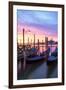 Italy, Venice. Gondolas Moored on Riva Degli Schiavoni at Sunrise-Matteo Colombo-Framed Photographic Print