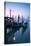 Italy, Venice. Gondolas Moored on Riva Degli Schiavoni at Sunrise-Matteo Colombo-Stretched Canvas