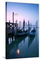 Italy, Venice. Gondolas Moored on Riva Degli Schiavoni at Sunrise-Matteo Colombo-Stretched Canvas