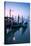 Italy, Venice. Gondolas Moored on Riva Degli Schiavoni at Sunrise-Matteo Colombo-Stretched Canvas