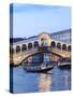 Italy, Venice. Grand Canal and Rialto Bridge-Matteo Colombo-Stretched Canvas