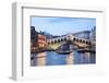 Italy, Venice. Grand Canal and Rialto Bridge-Matteo Colombo-Framed Photographic Print