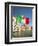 Italy, Venice, Italian flag with Naval ensign flying above Grand Canal.-Merrill Images-Framed Photographic Print