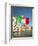 Italy, Venice, Italian flag with Naval ensign flying above Grand Canal.-Merrill Images-Framed Photographic Print