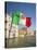 Italy, Venice, Italian flag with Naval ensign flying above Grand Canal.-Merrill Images-Stretched Canvas