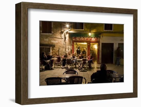 Italy, Venice, Night Cafe-John Ford-Framed Photographic Print