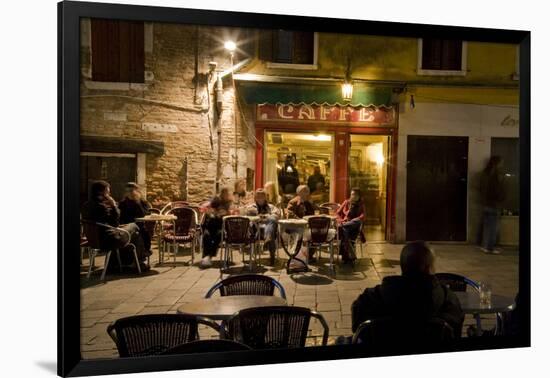 Italy, Venice, Night Cafe-John Ford-Framed Photographic Print