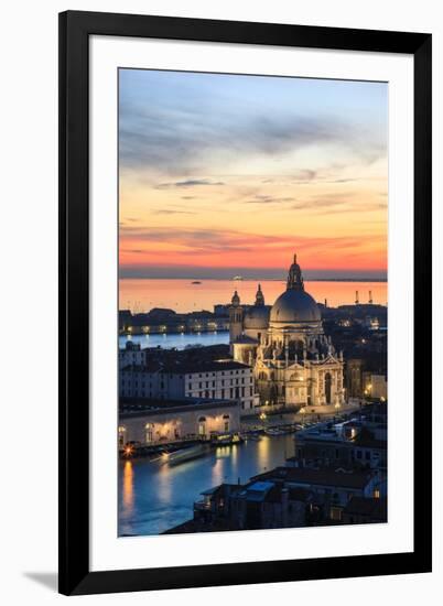 Italy, Venice, Santa Maria Della Salute Church from the Campanile at Sunset-Matteo Colombo-Framed Photographic Print