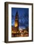 Italy, Venice. the Bell Tower of St. Mark's at Dusk-Brenda Tharp-Framed Photographic Print