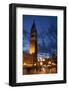 Italy, Venice. the Bell Tower of St. Mark's at Dusk-Brenda Tharp-Framed Photographic Print