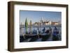 Italy, Venice. View of gondolas in front of Piazza San Marco towards San Giorgio Maggiore-Julie Eggers-Framed Photographic Print