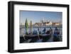 Italy, Venice. View of gondolas in front of Piazza San Marco towards San Giorgio Maggiore-Julie Eggers-Framed Photographic Print