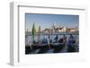 Italy, Venice. View of gondolas in front of Piazza San Marco towards San Giorgio Maggiore-Julie Eggers-Framed Photographic Print