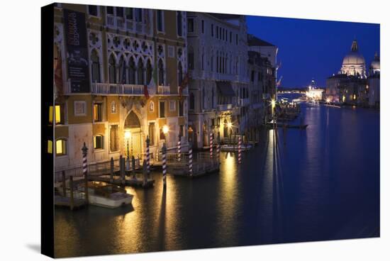 Italy, Venice, View of the Grand Canal and the action on the Canal.-Terry Eggers-Stretched Canvas