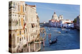 Italy, Venice, View of the Grand Canal from the Ponte Dell'Accademia-Peter Adams-Stretched Canvas