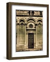 Italy, Vernazza. Infrared image Santa Margherita di Antiochia Church.-Terry Eggers-Framed Photographic Print