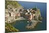 Italy, Vernazza. Overview of town and ocean-Jaynes Gallery-Mounted Premium Photographic Print