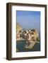 Italy, Vernazza. Overview of town and ocean.-Jaynes Gallery-Framed Photographic Print