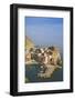 Italy, Vernazza. Overview of town and ocean.-Jaynes Gallery-Framed Photographic Print