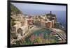 Italy, Vernazza. Overview of town and ocean.-Jaynes Gallery-Framed Photographic Print