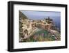 Italy, Vernazza. Overview of town and ocean.-Jaynes Gallery-Framed Photographic Print