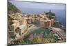 Italy, Vernazza. Overview of town and ocean.-Jaynes Gallery-Mounted Photographic Print