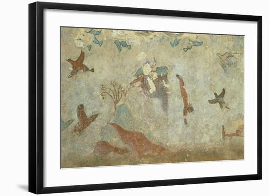 Italy, Viterbo Province, Tarquinia, Etruscan Necropolises, Tomba Della Caccia E Della Pesca Detail-null-Framed Giclee Print