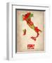 Italy Watercolor Map-NaxArt-Framed Art Print