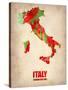 Italy Watercolor Map-NaxArt-Stretched Canvas