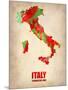 Italy Watercolor Map-NaxArt-Mounted Art Print