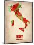 Italy Watercolor Map-NaxArt-Mounted Art Print