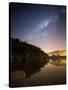 Itamambuca beach, Ubatuba, Brazil at night with the milkyway visible.-Alex Saberi-Stretched Canvas