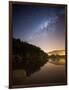 Itamambuca beach, Ubatuba, Brazil at night with the milkyway visible.-Alex Saberi-Framed Photographic Print