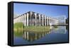 Itamaraty Palace, UNESCO World Heritage Site, Brasilia, Federal District, Brazil, South America-Ian Trower-Framed Stretched Canvas