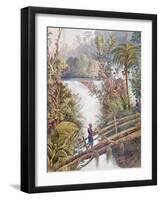 Itamaraty Waterfall in the Serra da Estrela-William Gore Ouseley-Framed Giclee Print