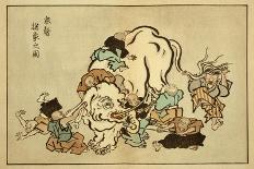 Blind Monks Examining an Elephant-Itcho Hanabusa-Art Print