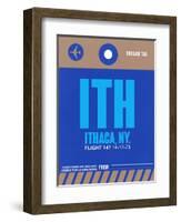 ITH Ithaca Luggage Tag II-NaxArt-Framed Art Print