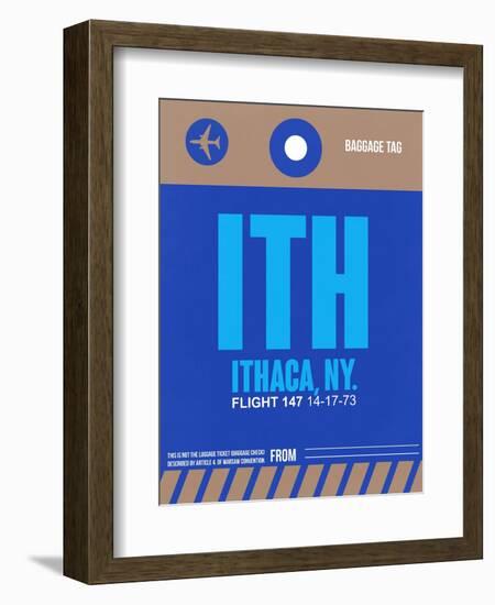 ITH Ithaca Luggage Tag II-NaxArt-Framed Art Print
