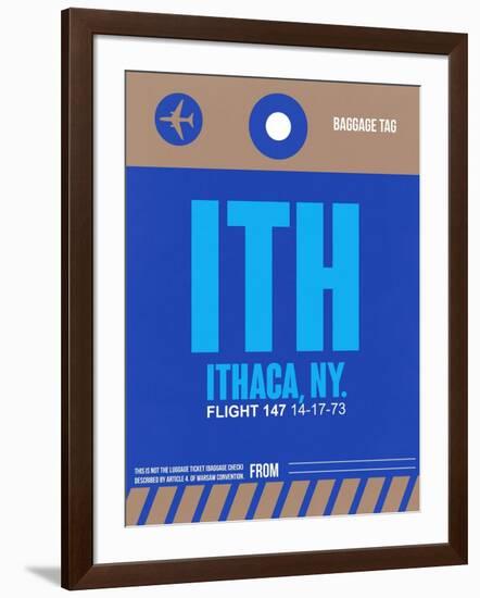 ITH Ithaca Luggage Tag II-NaxArt-Framed Art Print