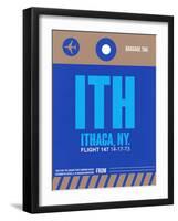 ITH Ithaca Luggage Tag II-NaxArt-Framed Art Print